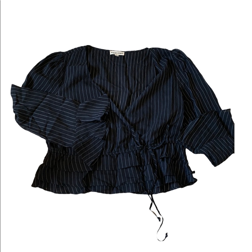 Black Open front Shirt